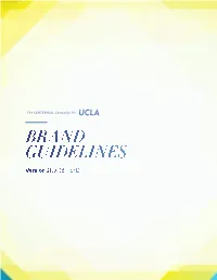 BRAND GUIDELINES Version 21.0 08/06/15 TABLE of CONTENTS