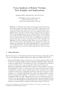 Cross-Analysis of Botnet Victims: New Insights and Implications