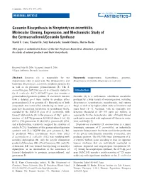 Geosmin Biosynthesis in Streptomyces Avermitilis. Molecular Cloning, Expression, and Mechanistic Study of the Germacradienol/Geosmin Synthase David E