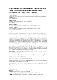 Traffic Prediction Framework for Openstreetmap Using Deep