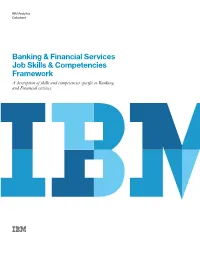 Banking & Financial Services Job Skills & Competencies Framework