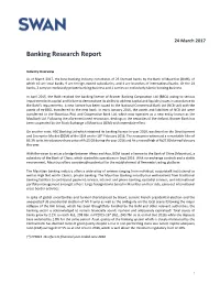 Banking Research Report