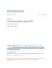 Clark Memorandum: Spring 1999 J