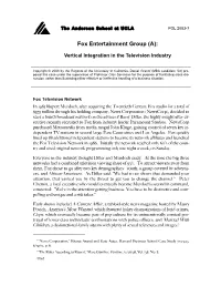 Fox Entertainment Group (A)