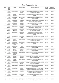 New Registration List