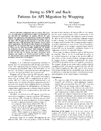 Patterns for API Migration by Wrapping