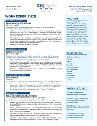 WORK Experience