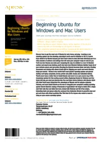 Beginning Ubuntu for Windows and Mac Users Start Your Journey Into Free and Open Source Software