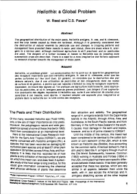 Heliothis: a Global Problem