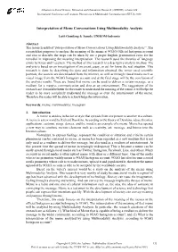 Interpretation of Meme Conversations Using Multimodality Analysis