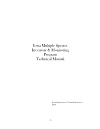 Iowa Multiple Species Inventory & Monitoring Program Technical