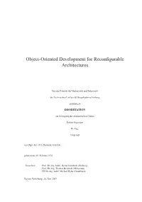 Object-Oriented Development for Reconfigurable Architectures