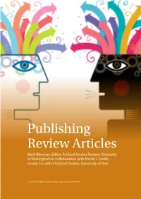 Publishing Review Articles Mark Wenman, Editor, Political Studies Review, University of Nottingham in Collaboration with Martin J