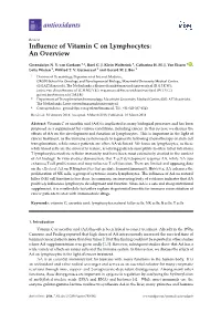 Influence of Vitamin C on Lymphocytes: an Overview