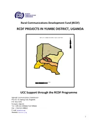 Rcdf Projects in Yumbe District, Uganda