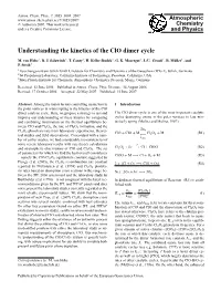 Understanding the Kinetics of the Clo Dimer Cycle
