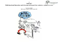 1608-2017 Multi-Functional Binoculars and Telescopes in the Past Four Centuries: a Global Overview