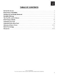 Table of Contents