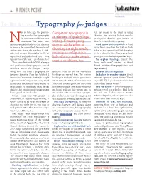 Typography for Judges Fox Jumps Over the Lazy Dog