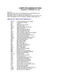 COMPUTER ABBREVIATIONS [Copyright: TECHNOART Co