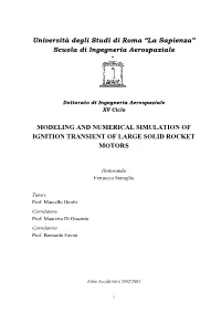 Modeling and Numerical Simulation of Ignition Transient of Large Solid Rocket Motor S