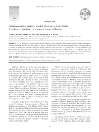 Natural Enemies of Mulberry Pyralid, Glyphodes Pyloalis Walker (Lepidoptera: Pyralidae), in Temperate Climate of Kashmir