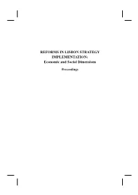 Reforms in Lisabon Strategy Implementation