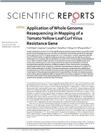 Application of Whole Genome Resequencing in Mapping