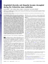 Graptoloid Diversity and Disparity Became Decoupled During the Ordovician Mass Extinction