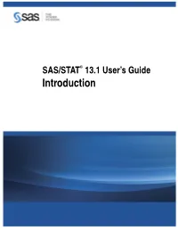 Introduction This Document Is an Individual Chapter from SAS/STAT® 13.1 User’S Guide