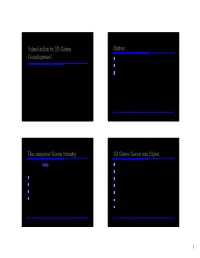 Introduction to 3D Game Development