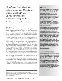 Petroleum Generation and Migration in The