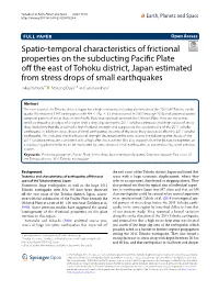Spatio-Temporal Characteristics of Frictional Properties on The