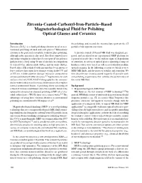 Zirconia-Coated-Carbonyl-Iron-Particle–Based Magnetorheological Fluid