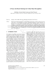 A Fuzzy-Rule Based Ontology for Urban Object Recognition