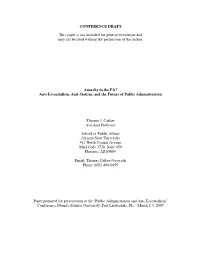 Anarchy in the PA? Anti-Essentialism, Anti-Statism, and the Future of Public Administration