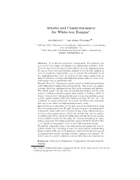 Attacks and Countermeasures for White-Box Designs⋆