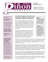 Culturally Competent Practice and Teamwork Results in Positive