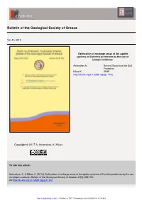 Delineation of Recharge Areas of the Aquifer Systems of Corinthia Prefecture by the Use of Isotopic Evidence