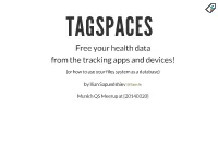 Free Your Health Data from the Tracking Apps and Devices! (Or How to Use Your Files System As a Database)