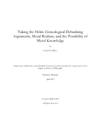 Genealogical Debunking Arguments, Moral Realism, and the Possibility of Moral Knowledge