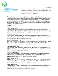 History of Flight: a Timeline