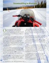 Snowmobiling in Montana by James T