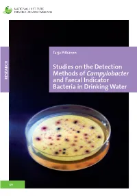 Studies on the Detection Methods of Campylobacter and Faecal Indicator Bacteria in Drinking Water