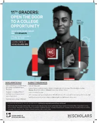 11Th Graders: Open the Door to a College Opportunity