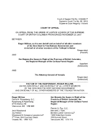 Draft BC Response Factum