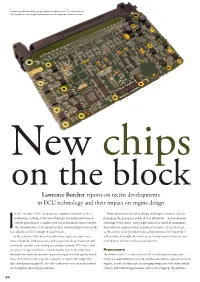 Lawrence Butcher Reports on Recent Developments in ECU Technology and Their Impact on Engine Design