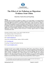 The Effect of Air Pollution on Migration: Evidence from China