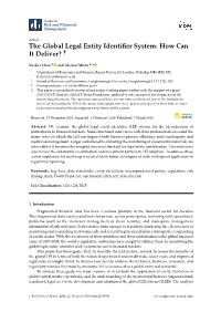 The Global Legal Entity Identifier System
