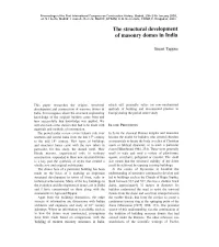 The Structural Development of Masonry Domes in India